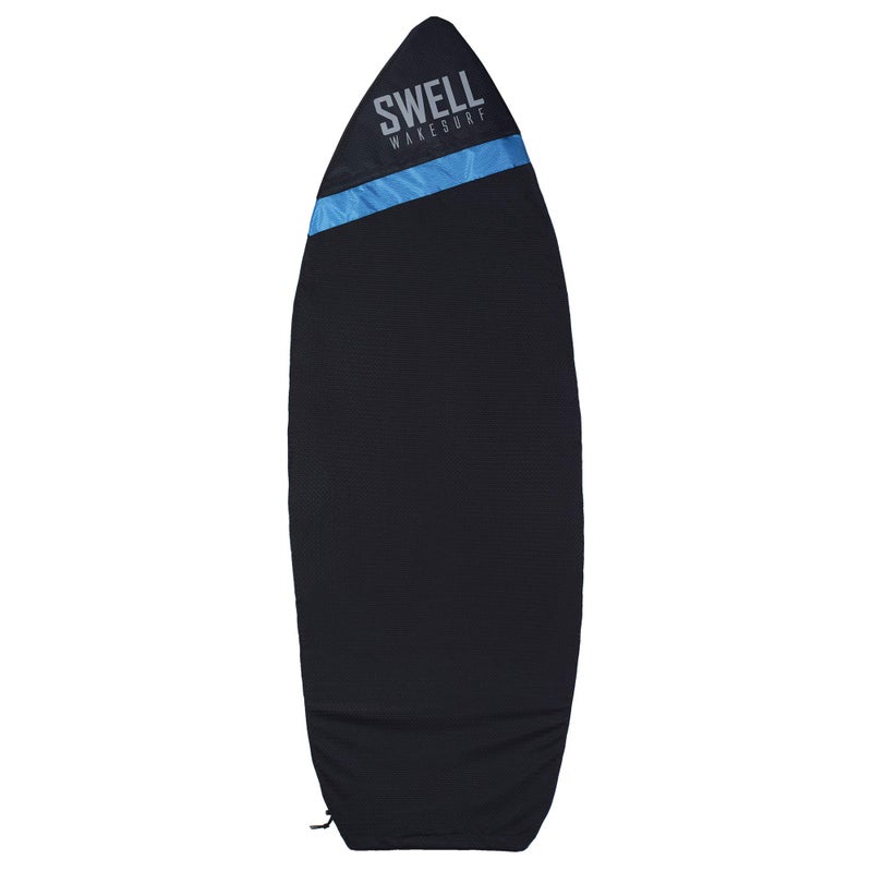 SWELL Wakesurf - Adjustable Length Wakesurf Board Sock with Padded Nose and Pocket - Wakeboard Cover - One Size Fits All Surfboard Bag (Pointed Nose - Blue) - Image 1